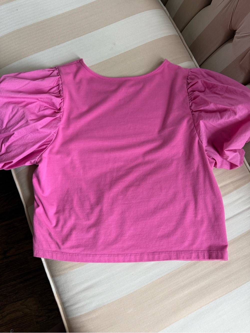 a new day Hot Pink Puff-Sleeve Crop Top - Picture 7 of 8